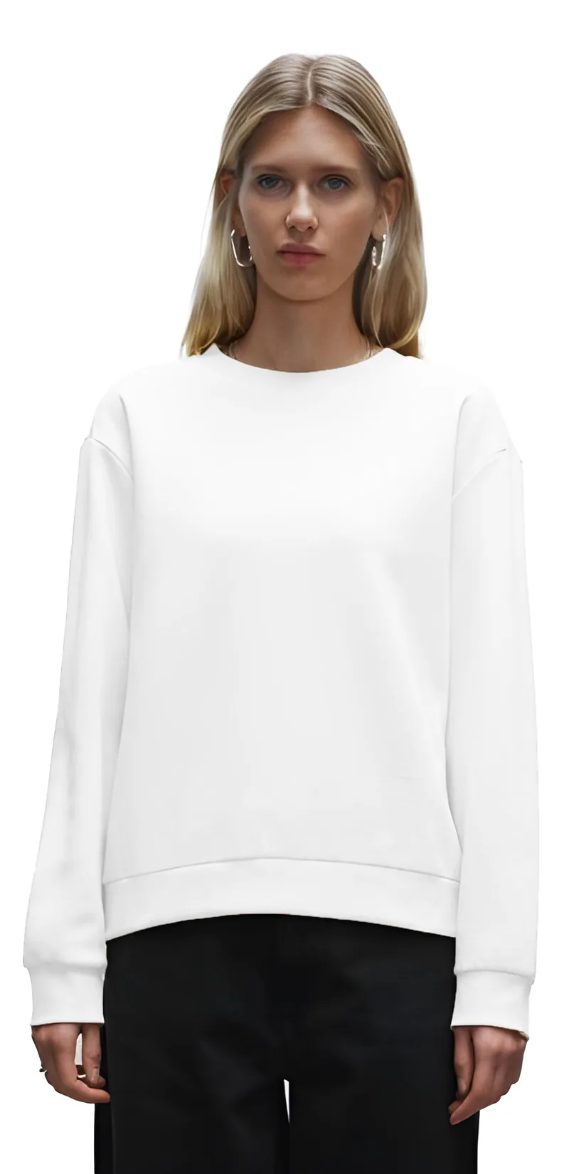 Γυναικείο Regular Φούτερ True Blanks by H&M 1148351 Off White