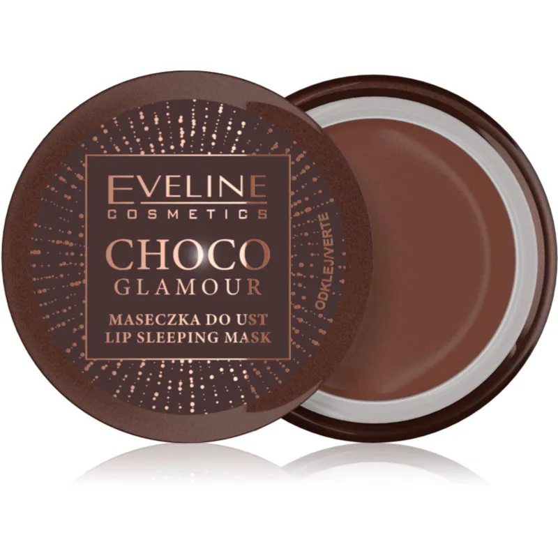 Eveline Cosmetics Choco Glamour αναγεννητική μάσκα νύχτας για τα χείλη 12 ml