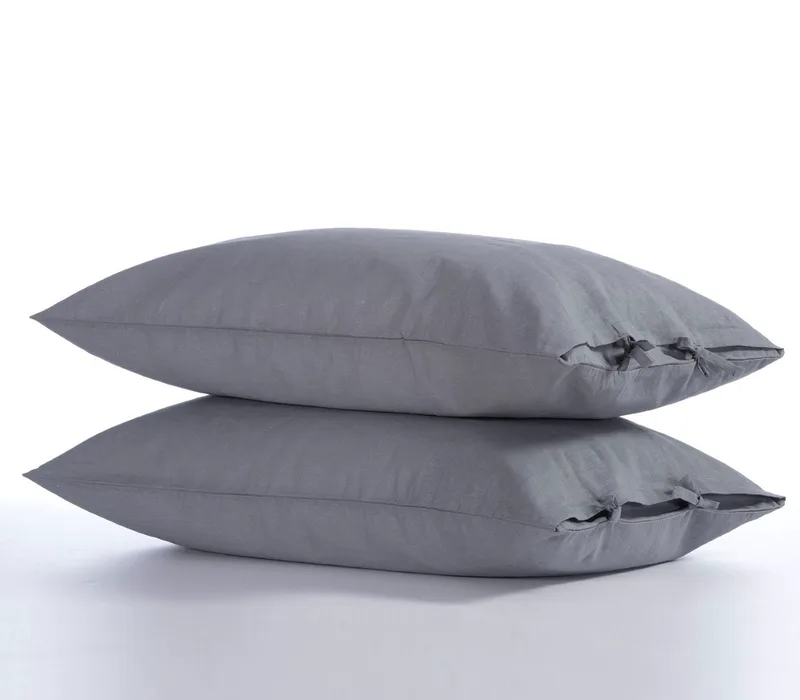 Σετ Μαξιλαροθήκες 2 Τεμαχίων Nef-Nef Cotton-Linen Grey 52x72
