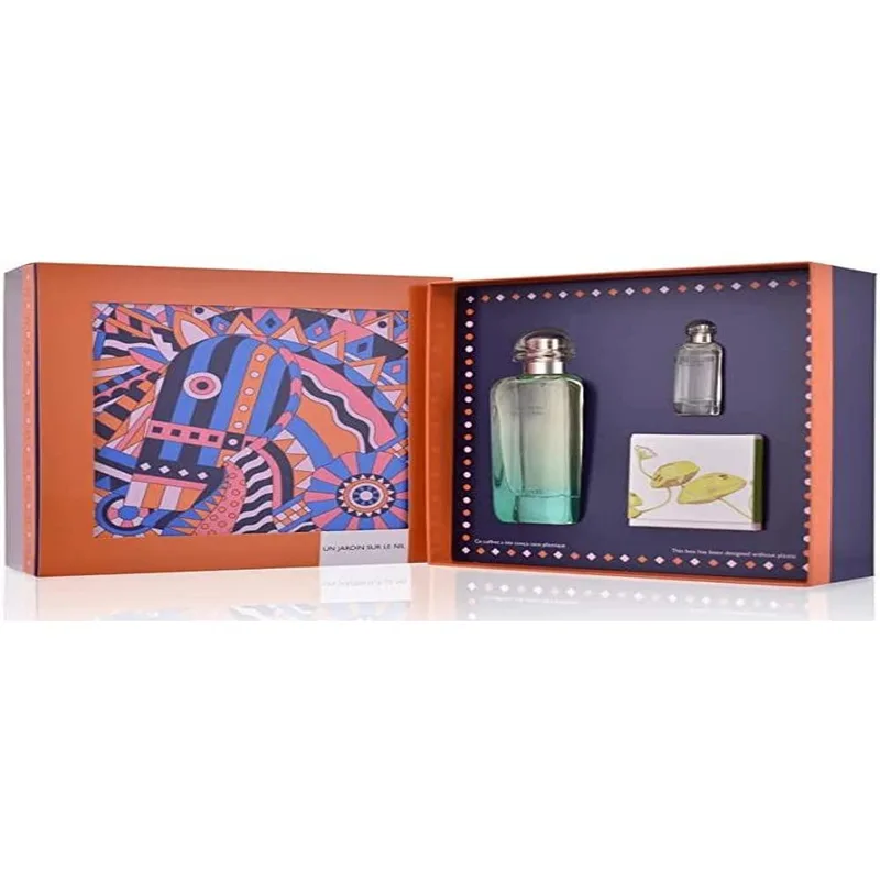 Hermes Hermes Un Jardin Sur Le Nil Gift Set EDT 100ml, Solid Soap 50g and Mini EDT 7.5ml