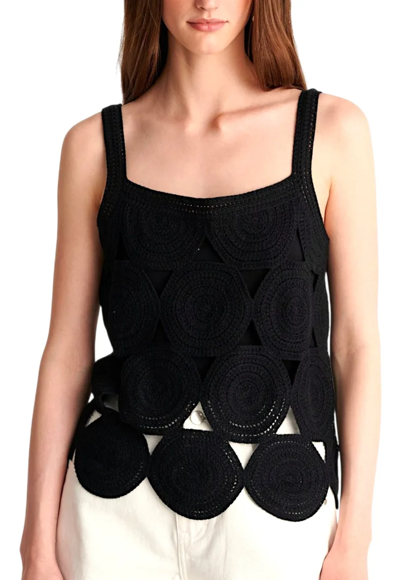 Top Ale Πλεκτή Σετ Με Τοπ Τιραντάκι 8P23421-BLACK Γυναικείο