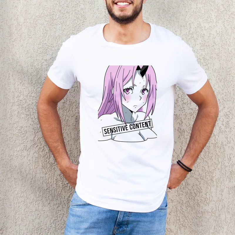 Purple Αnime - Organic Vegan T-Shirt Unisex - Λευκό - S