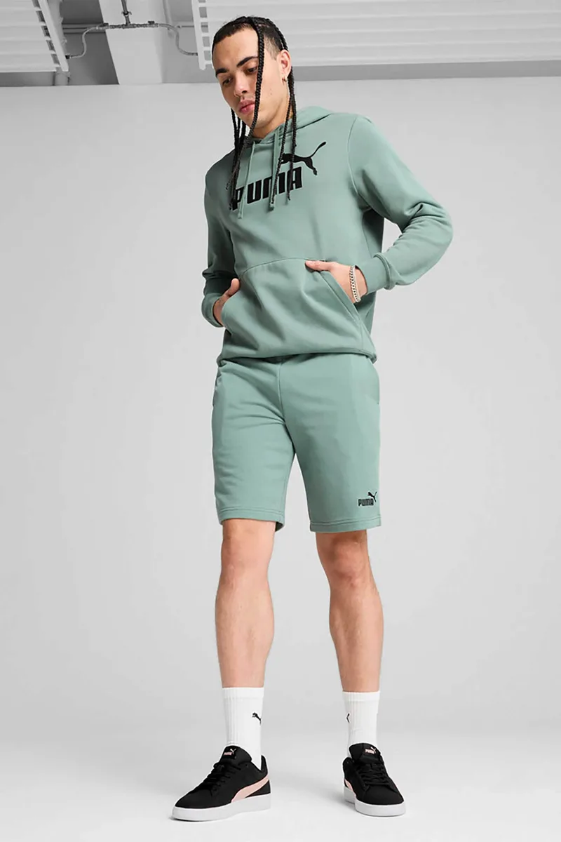 Puma ανδρικό σορτς με λογότυπο 10" Regular Fit "Essential No.1" - 682595 Πράσινο Μέντας