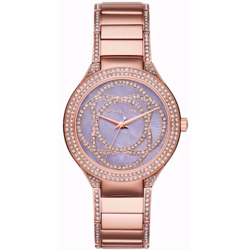 MICHAEL KORS Kerry Crystals Rose Χρυσό Stainless Steel Bracelet MK3482