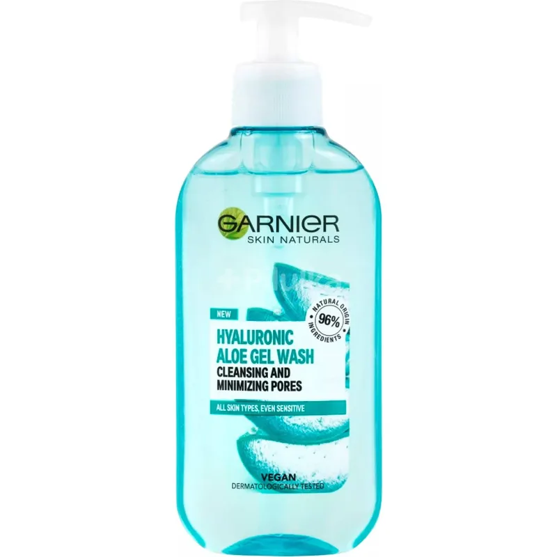 Garnier Skinactive Hyaluronic Aloe Gel Wash Gel Καθαρισμού Προσώπου με Αλόη & Υαλουρονικό Οξύ για Όλους τους Τύπους Επιδερμίδας 200ml