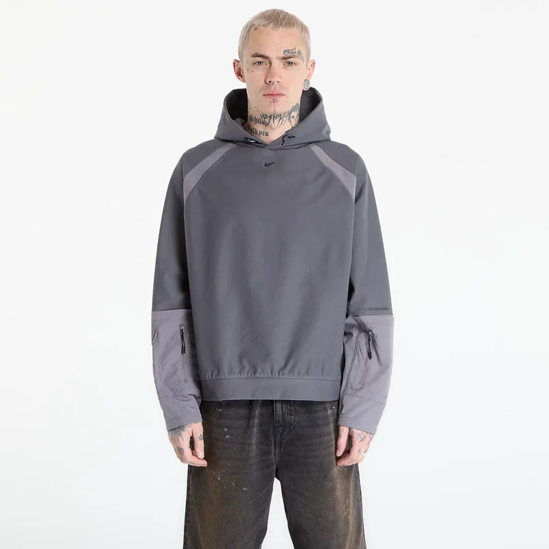 Φούτερ Nike Tech Men's Dri-FIT Shori Knit Utility Hoodie Iron Grey/ Pencil Point/ Black M