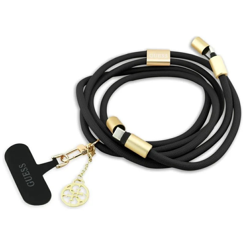 Guess Universal Crossbody CBDY Cord Nylon 4G Metal Charm Black