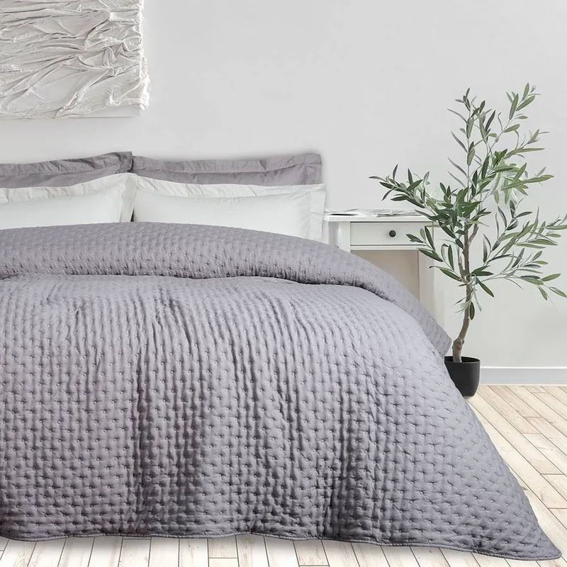 ΚΟΥΒΕΡΛΙ KING SIZE DAS HOME HAPPY 9630 GREY (240X250CM)