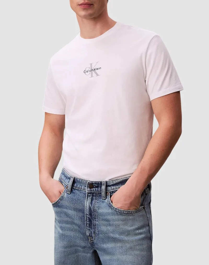 CALVIN KLEIN JEANS SS 30S MICRO MONOLOGO GRAPHIC TE LV04RB866G-YAF OffWhite