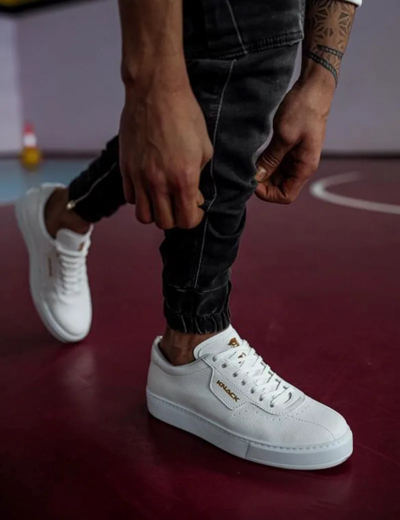 Ανδρικά λευκά Casual Sneakers με κορδόνια 0602020A