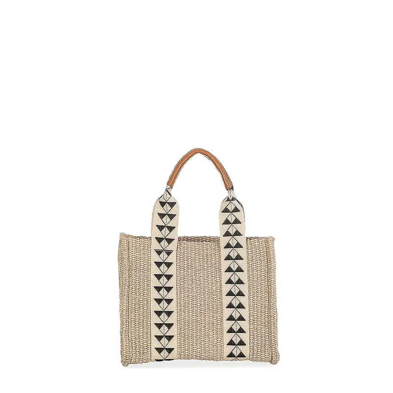 Shopping γυναικεία Park House Μπεζ Terra S Raffia Bag 262