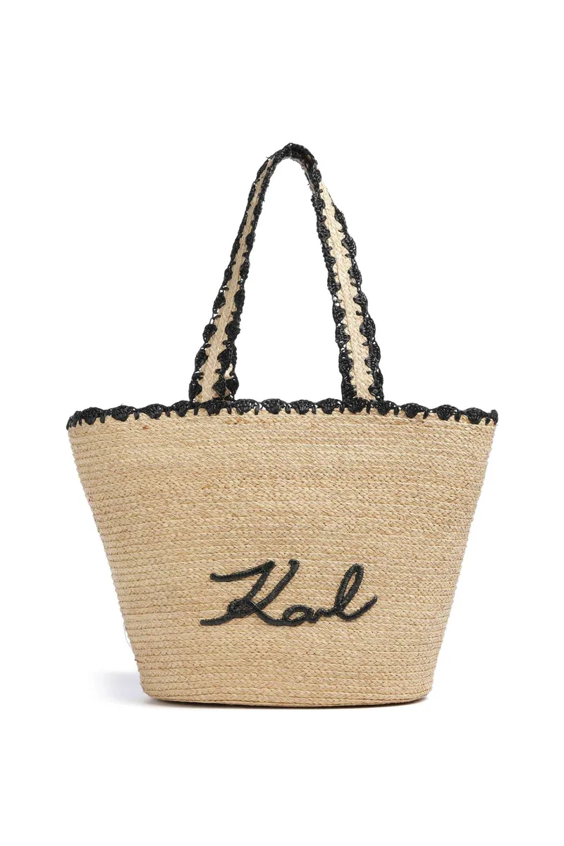 Karl Lagerfeld γυναικεία τσάντα ώμου "Signature Scallop" - B1W46070 Μπεζ