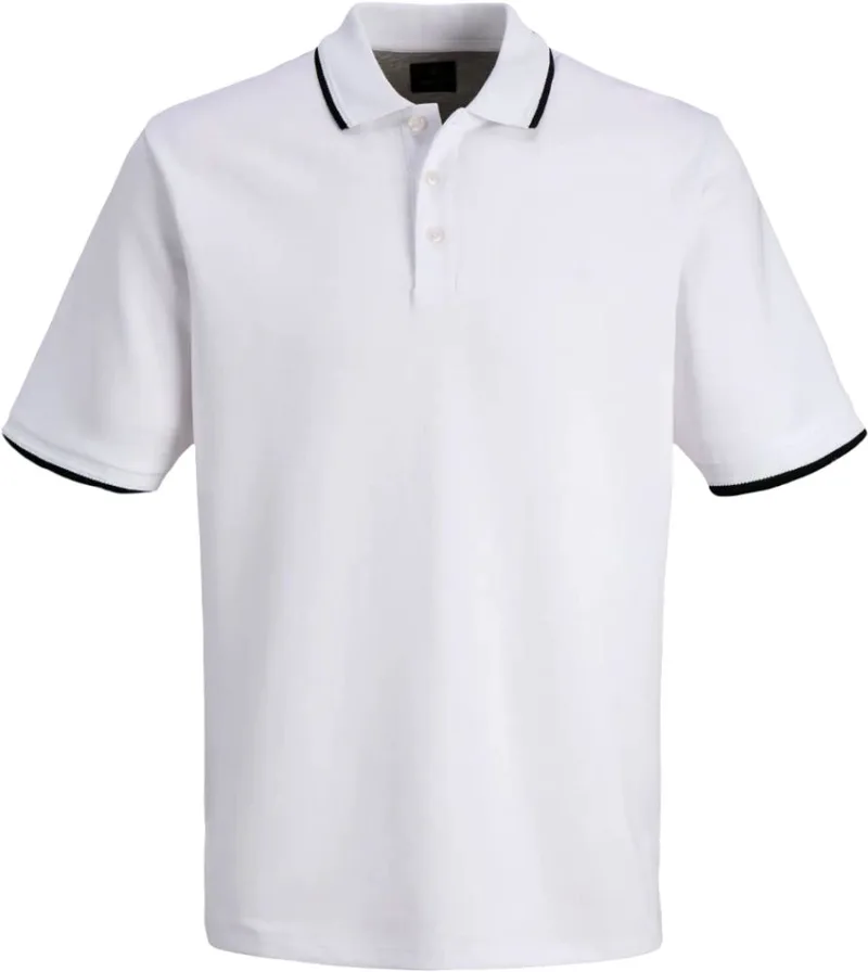 POLO T-SHIRT JACK - JONES JPRBLAETHAN DETAIL 12295282 ΛΕΥΚΟ (164CM)-(14 ΕΤΩΝ)