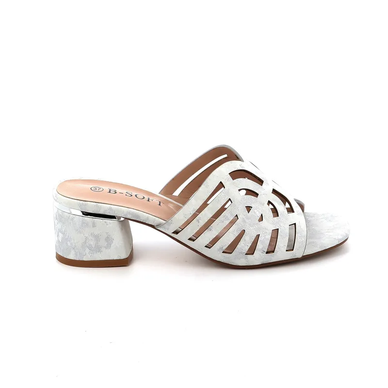Γυναικείο Mule B-Soft Χρώματος Λευκό 3069-15.W