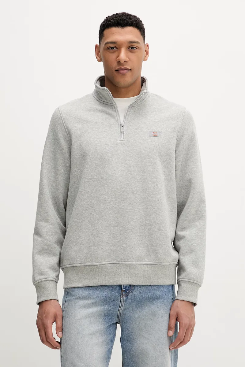 Μπλούζα Dickies Oakport Quarter Zip Heather Grey