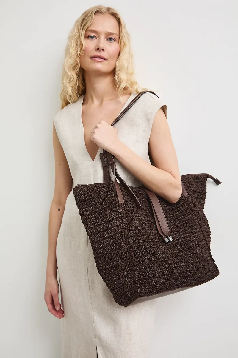 Medicine γυναικεία τσάντα shopper πλεγμένη
