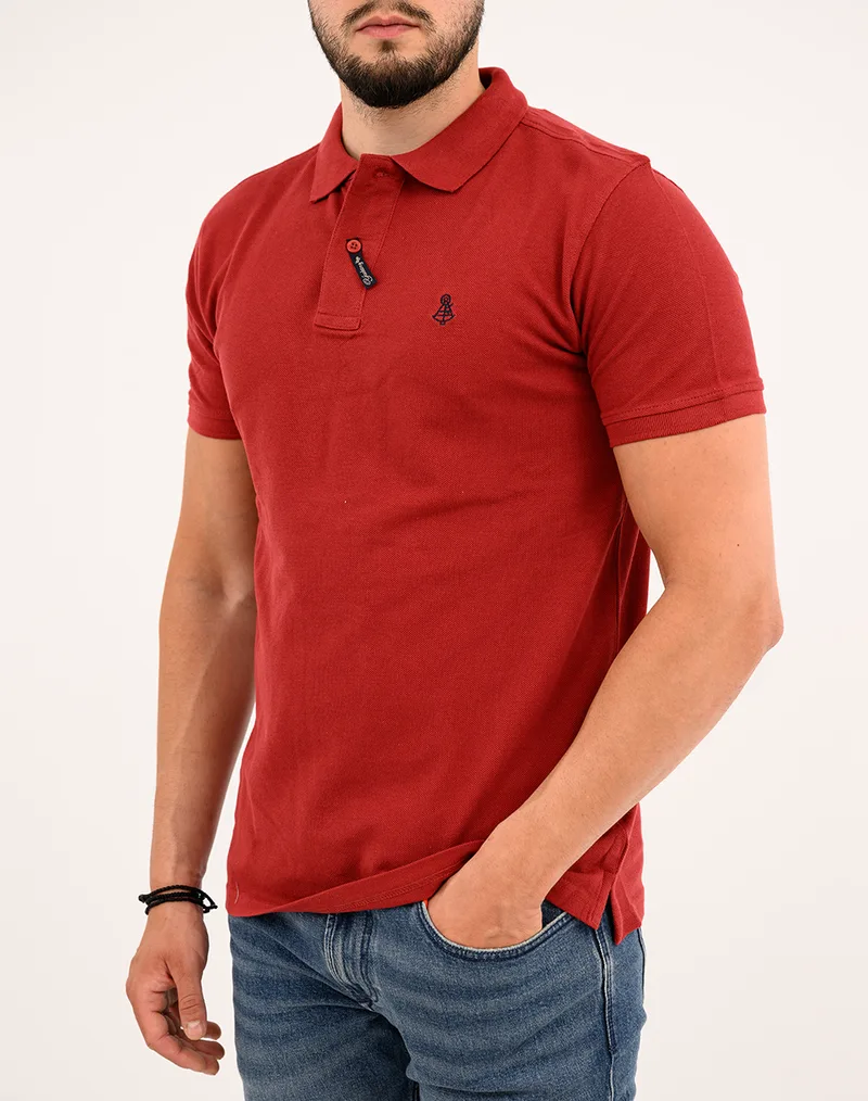 EXPLORER ΜΠΛΟΥΖΑ POLO BASIC 2621102000-BORDEAUX Firebrick
