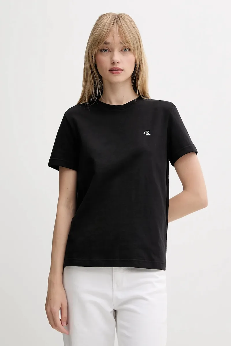 Calvin Klein Jeans μπλουζάκι basic γυναικείο βαμβακερό