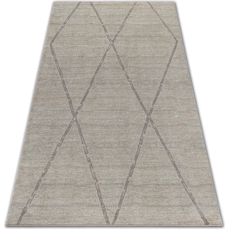 Χαλιά Rugsx Χαλί SOFT 8033 ETHNO διαμάντια κρέ 80x150 cm