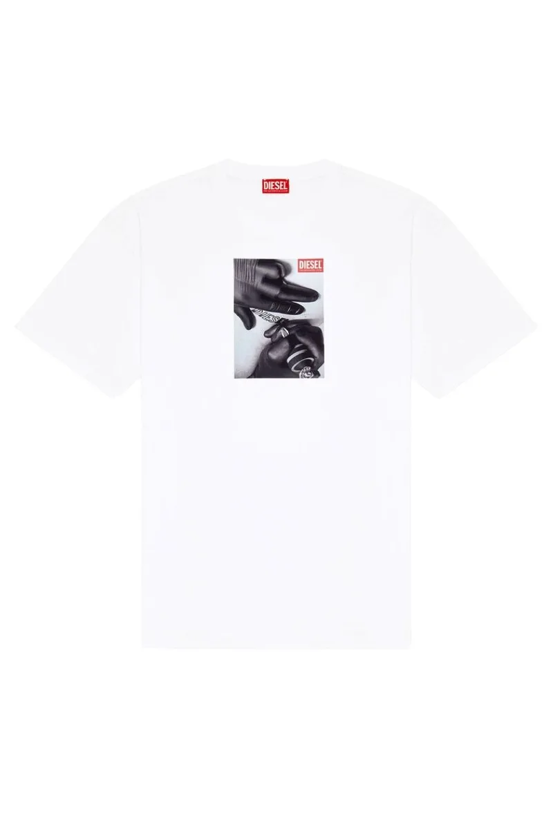 DIESEL T-Shirts Ανδρικά T-BOXT-K4 T-SHIRT - ΑΣΠΡΟ-W24A151600GRAI-WHITE