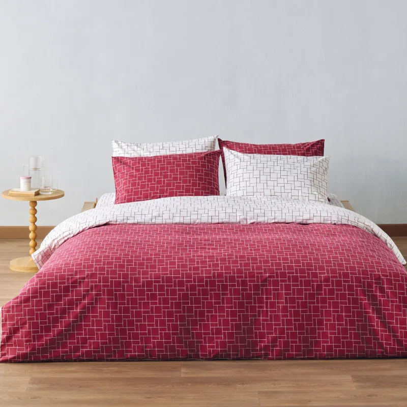 Παπλωματοθήκη King Size Σετ 265x245 Kentia Dodici 05 Bordeaux
