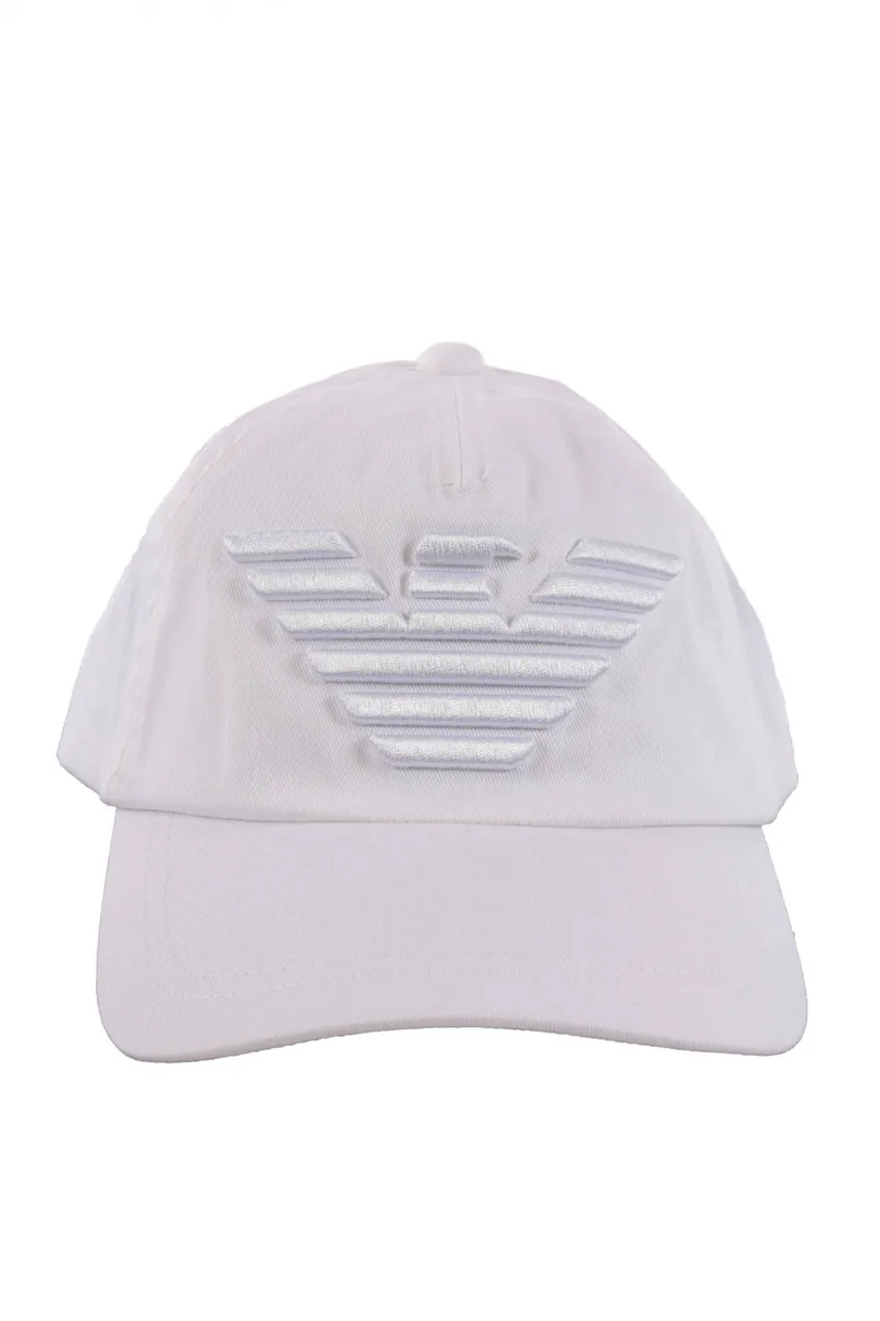 EMPORIO ARMANI ΚΑΠΕΛΟ LOGO ΛΕΥΚΟ