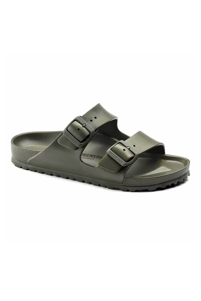 Birkenstock unisex σανδάλια μονόχρωμα με ανάγλυφο logo "Arizona Eva" - 1019152003541 Χακί