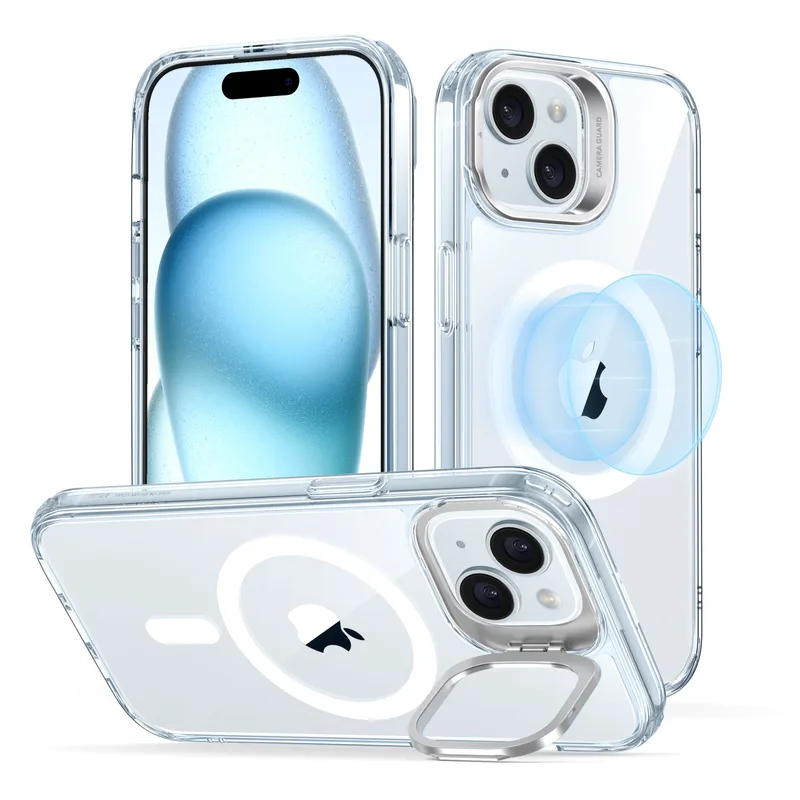 Θήκη ESR Classic Hybrid with Stash Stand HaloLock MagSafe Clear Light Blue iPhone 15