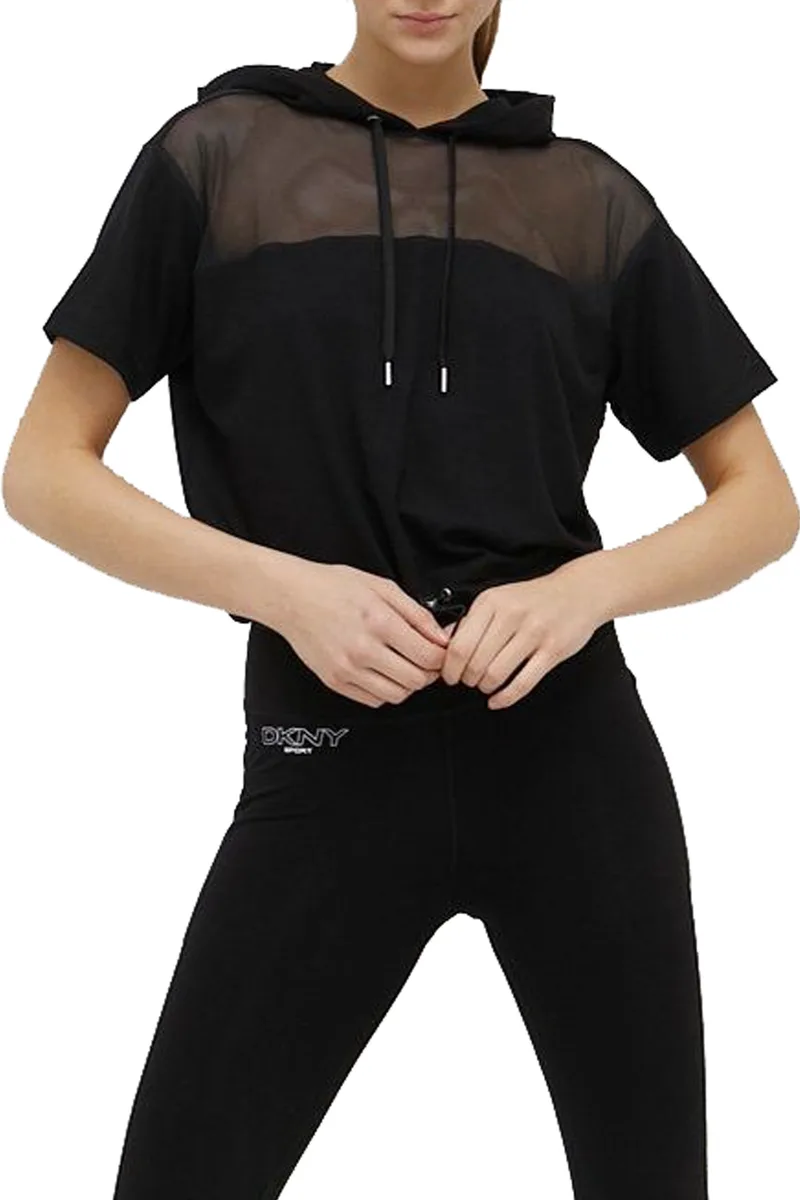 Μπλούζα Κοντομάνικη DKNY Hoodie DP1T8052-BLK Γυναικείο