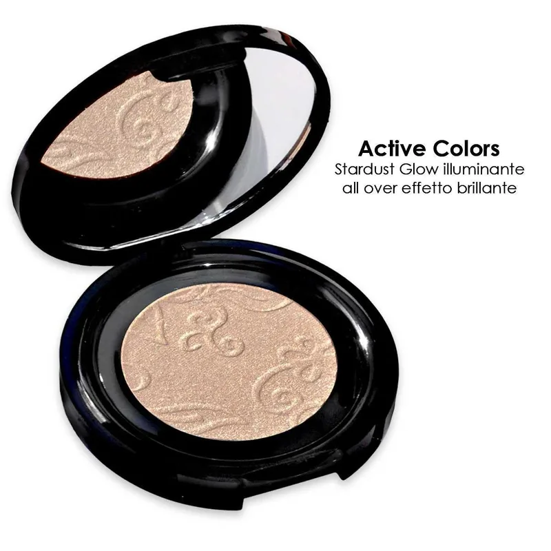 ARVAL Stardust Glow all-over highlighter with a shiny effect