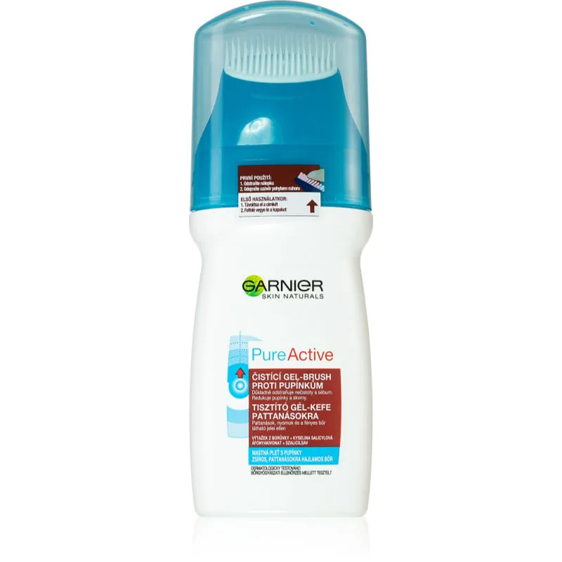 Garnier Pure Active τζελ καθαρισμού με βούρτσα 150 ml