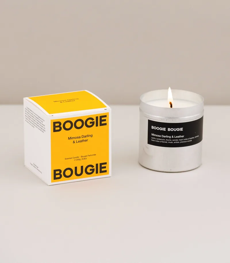 Scented Candle Mimosa Darling & Leather