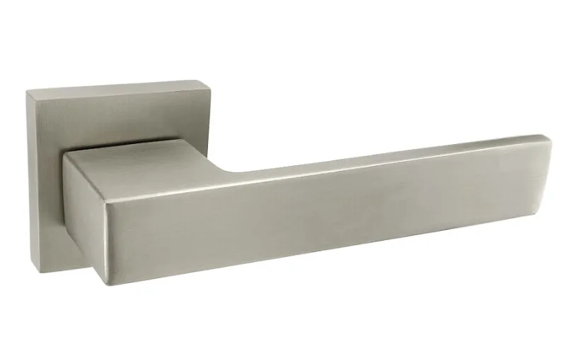 Πόμολα Πόρτας Inox χειρολαβές με ροζέτα Easy Line 00-704 Σατινέ ματ (Νίκελ Ματ-Ιnox) (Τεμάχιο (αριστερό εξώπορτας))