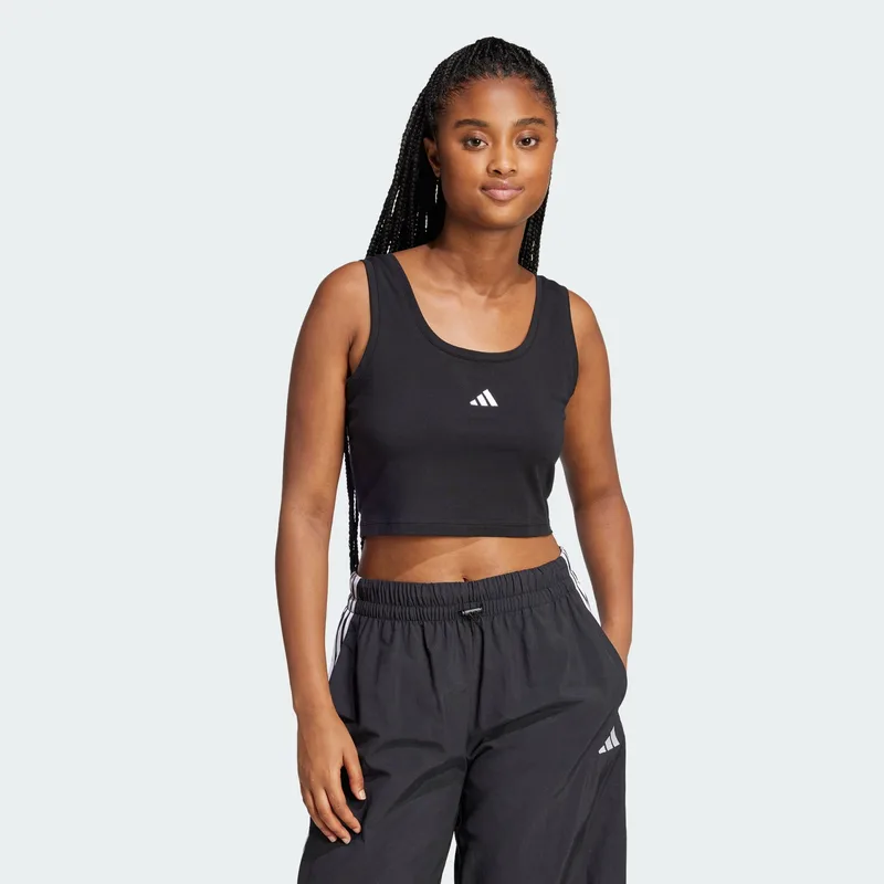 adidas Sportswear Essentials Small Logo Cotton Lifestyle Γυναικείο Αμάνικο T-Shirt (9000217174_22872)