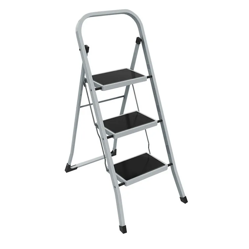 Σκαλάκι Τριπλό Μαύρο/Γκρι Μέταλλο 46.5x72x105cm ANKOR