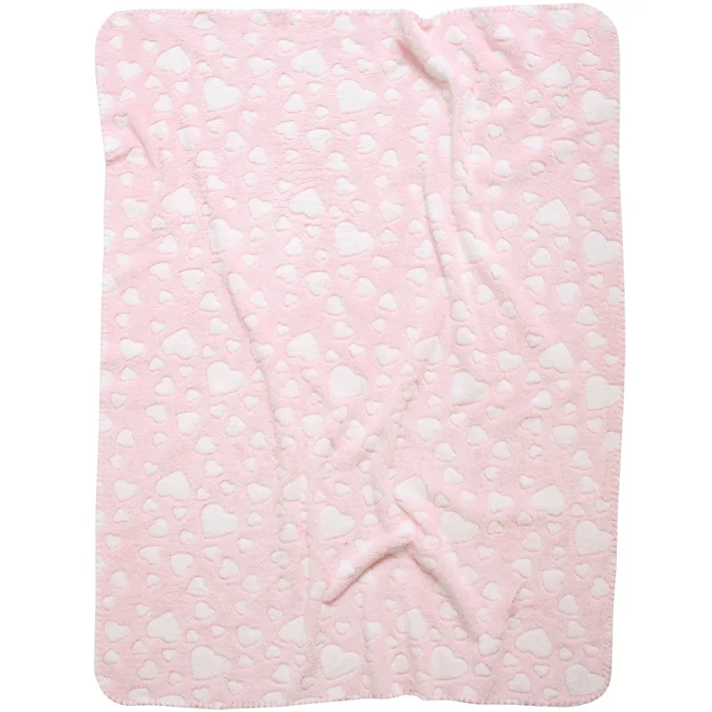 Κουβέρτα Fleece Αγκαλιάς 75x100 Das Home Hearts 4907 Ροζ 75x100