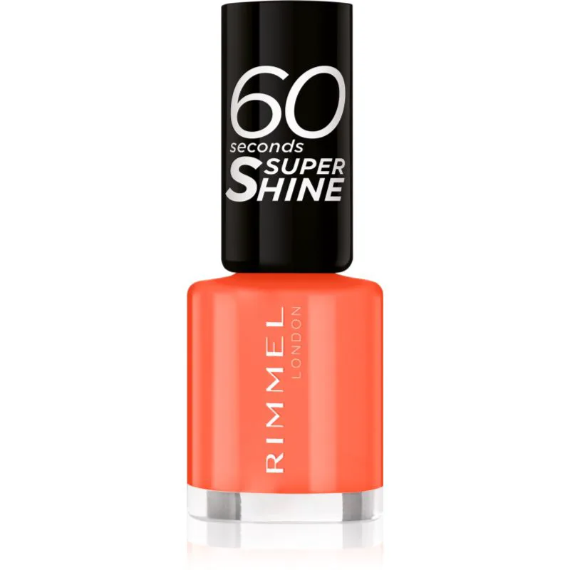Rimmel 60 Seconds Super Shine βερνίκι νυχιών απόχρωση 404 Ora-ngy Vibe 8 μλ