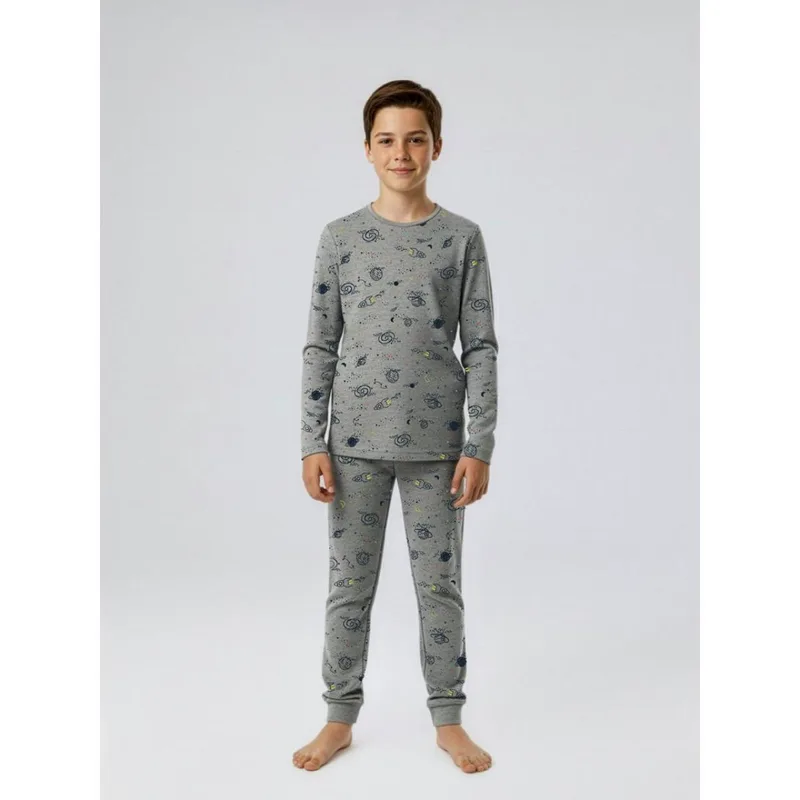 Πιτζάμα μακό αγόρι name it-13250831-Grey Melange