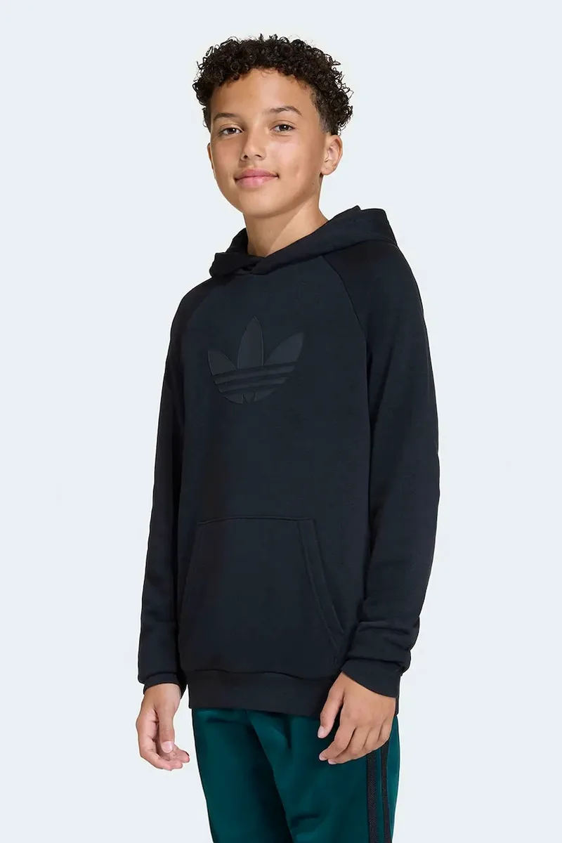 adidas Originals μπλούζα με κουκούλα παιδική με βαμβάκι