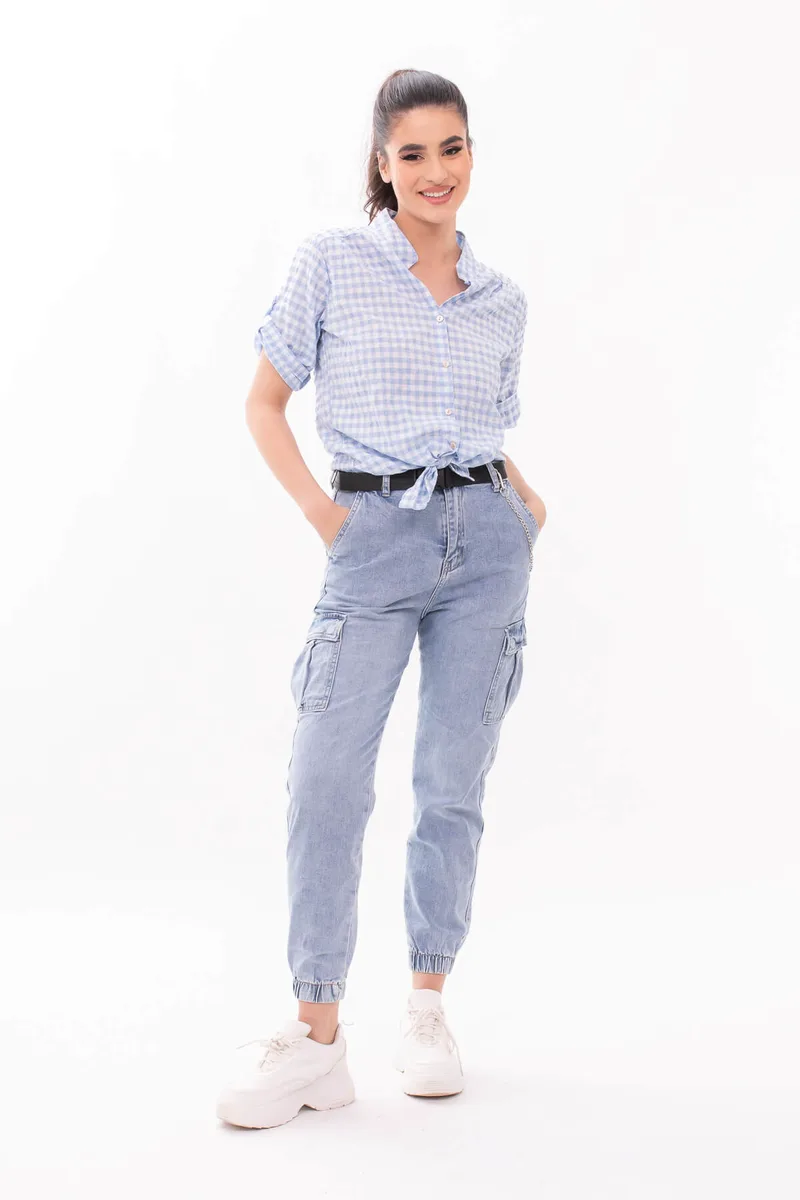 ΠΑΝΤΕΛΟΝΙ JEAN CARGO ΜΕ ΖΩΝΗ ΙΜΑΝΤΑ DENIM