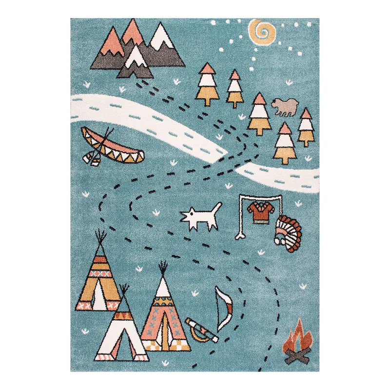 Παιδικό Χαλί (160x230) Polcarpet Carousel Dream 9136 Blue Indian