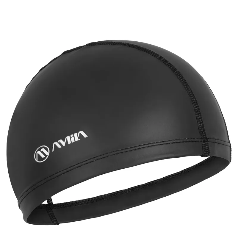 Σκουφάκι Κολύμβησης Amila Fabric Silicone Μαύρο