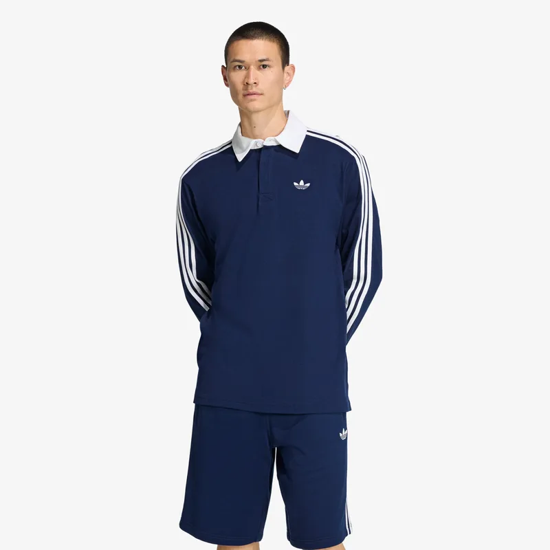 T-shirt adidas 3-Stripes Rugby Longsleeve Polo Night Indigo L