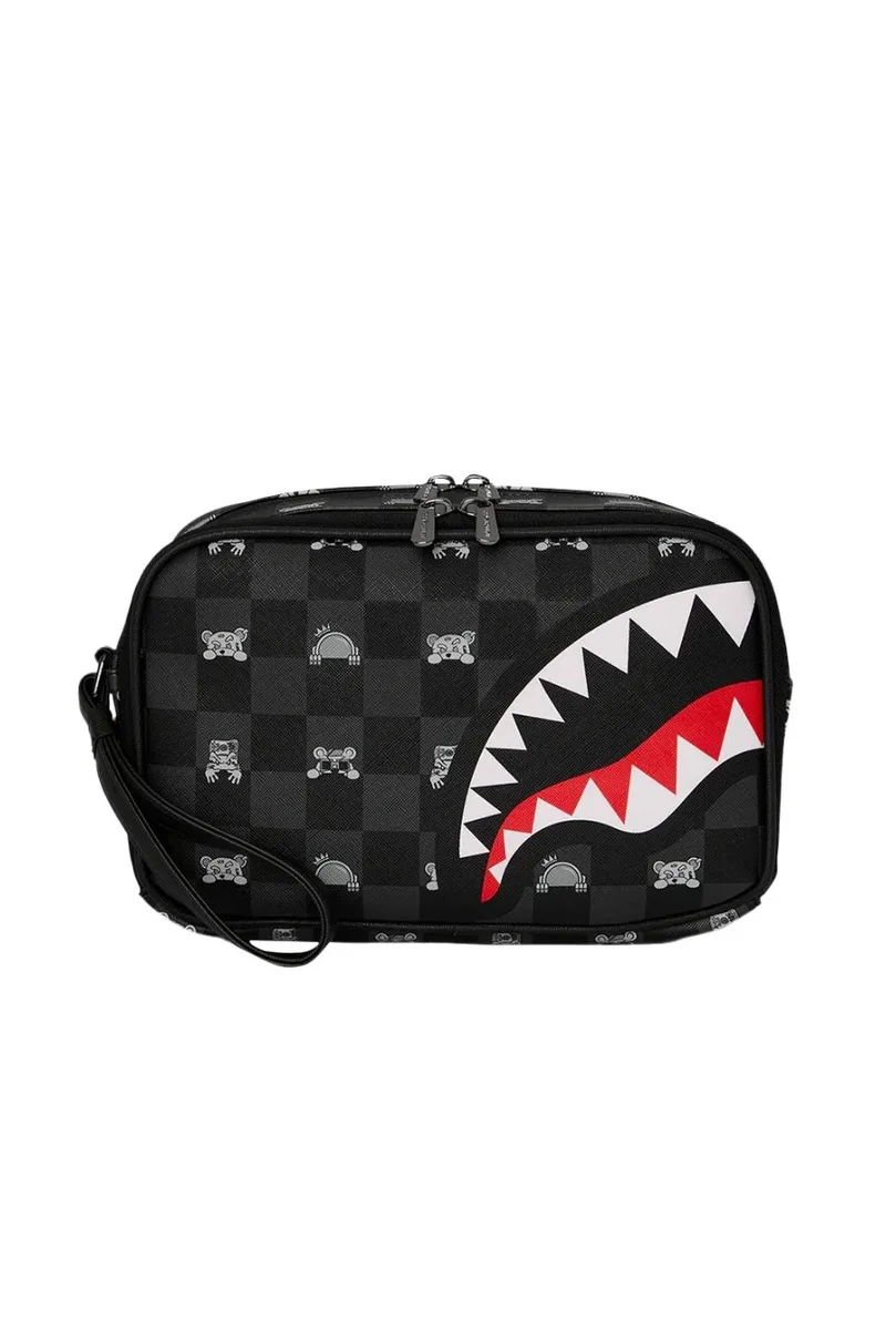 Sprayground Unisex Νεσεσέρ Gray Check Toiletry Brick-B8914-BLACK