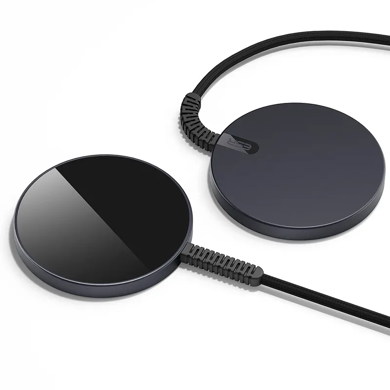 (2 Pack) ESR HaloLock MagSafe Mini Wireless Charger Black