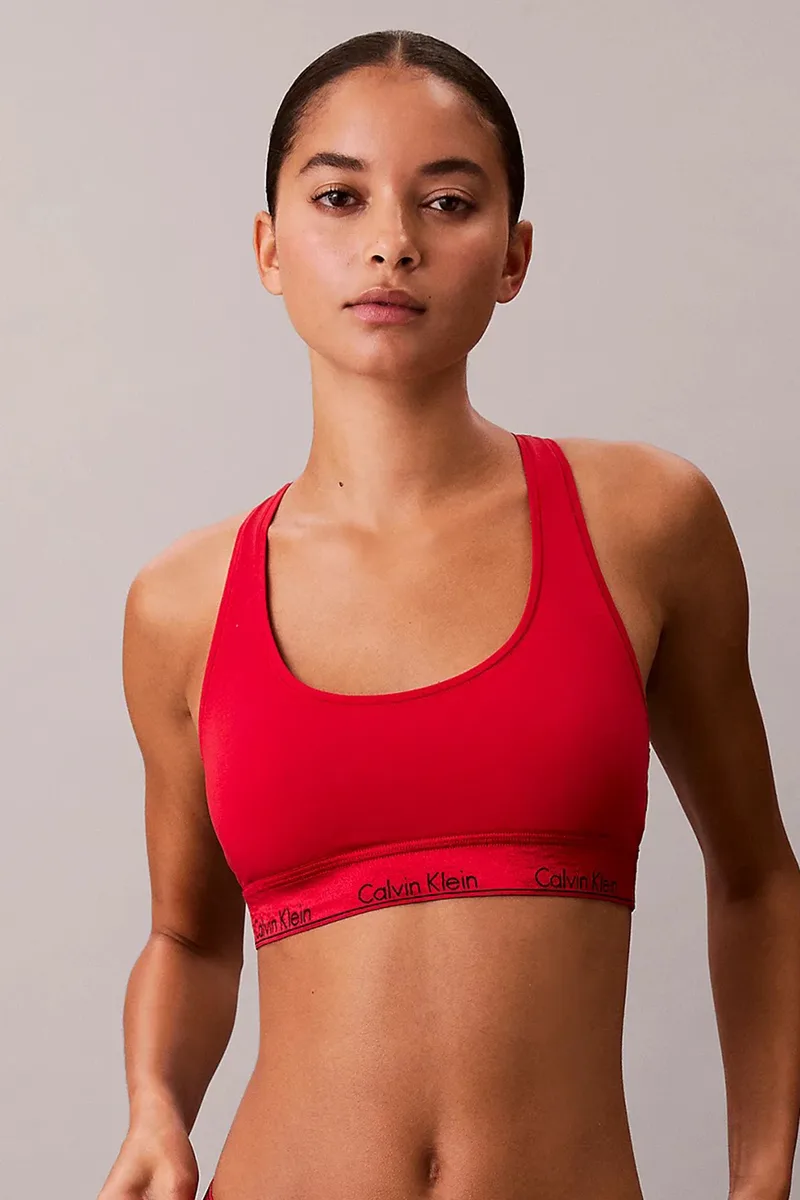 Calvin Klein γυναικείο μπουστάκι Unlined Bralette-Icon Cotton Modal-LV00QF8547-VMT