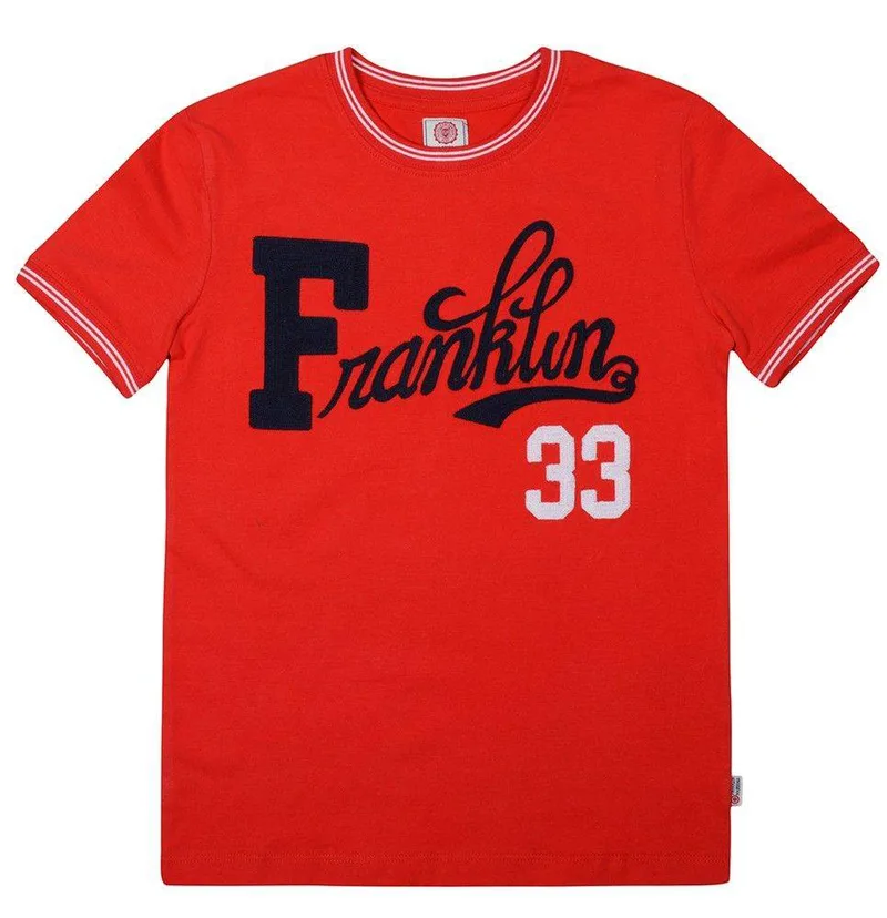 T-SHIRT FRANKLIN - MARSHALL FMS0069-10044 ΚΟΚΚΙΝΟ (104ΕΚ.)-(3-4 ΕΤΩΝ)
