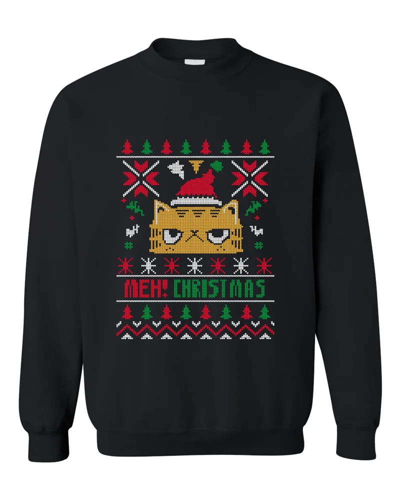 Χριστουγεννιάτικο Ugly Sweater Meh Christmas Pop Culture Black