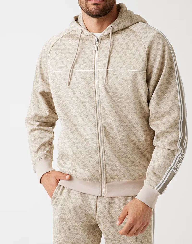 GUESS PARIMO 4G FULL ZIP SWEATSHIRT ΦΟΥΤΕΡ ΑΝΔΡΙΚΟ Z5BQ13K2042-FJ9O Biege