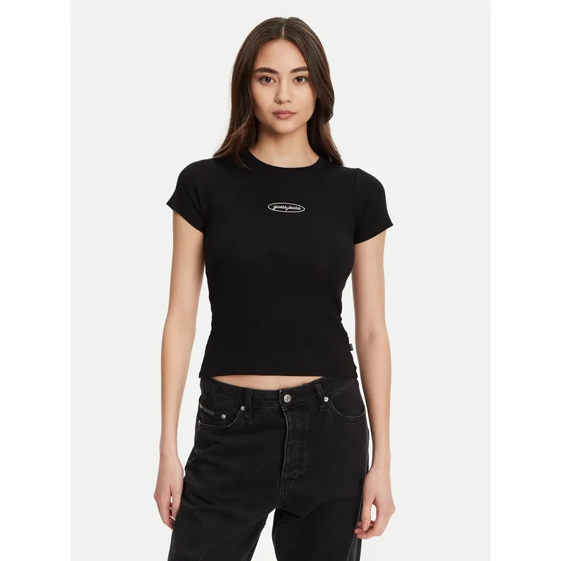 Guess Jeans T-Shirt W5YP37 KA0H1 Μαύρο Slim Fit